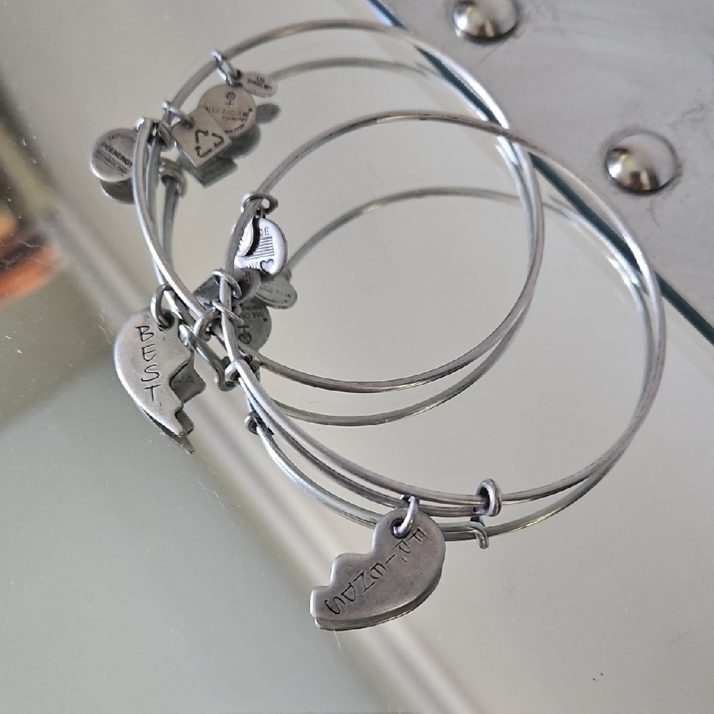 Alex and Ani Silver Charm Bangle Bracelet
